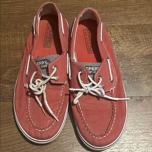 Sperry red canvas Women’s